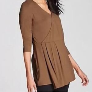NWOT J.Jill Cross over Brown Women's Top Size Large